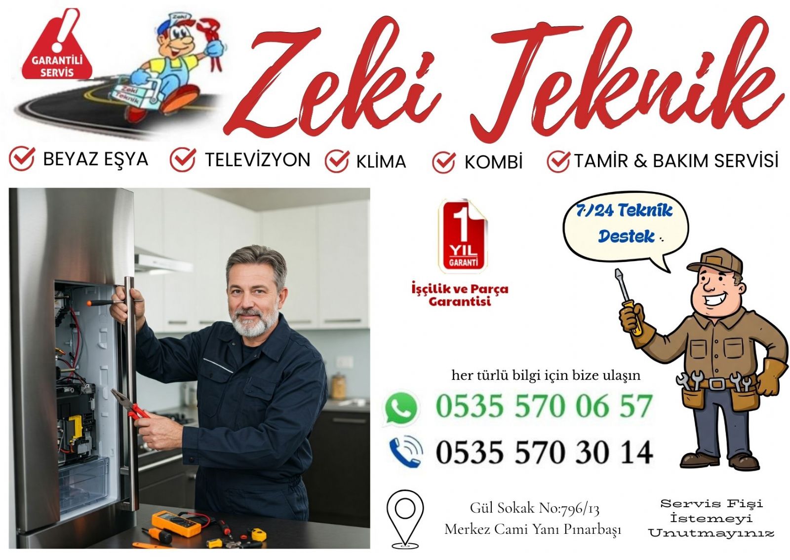 Pınarbaşı Buzdolabı Servisi